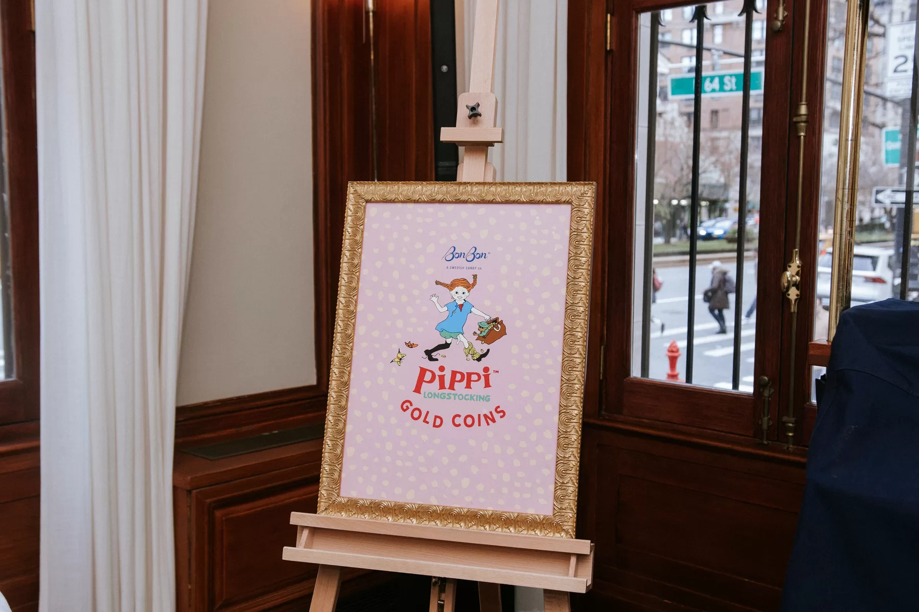 Branded event sign displayed inside the venue
