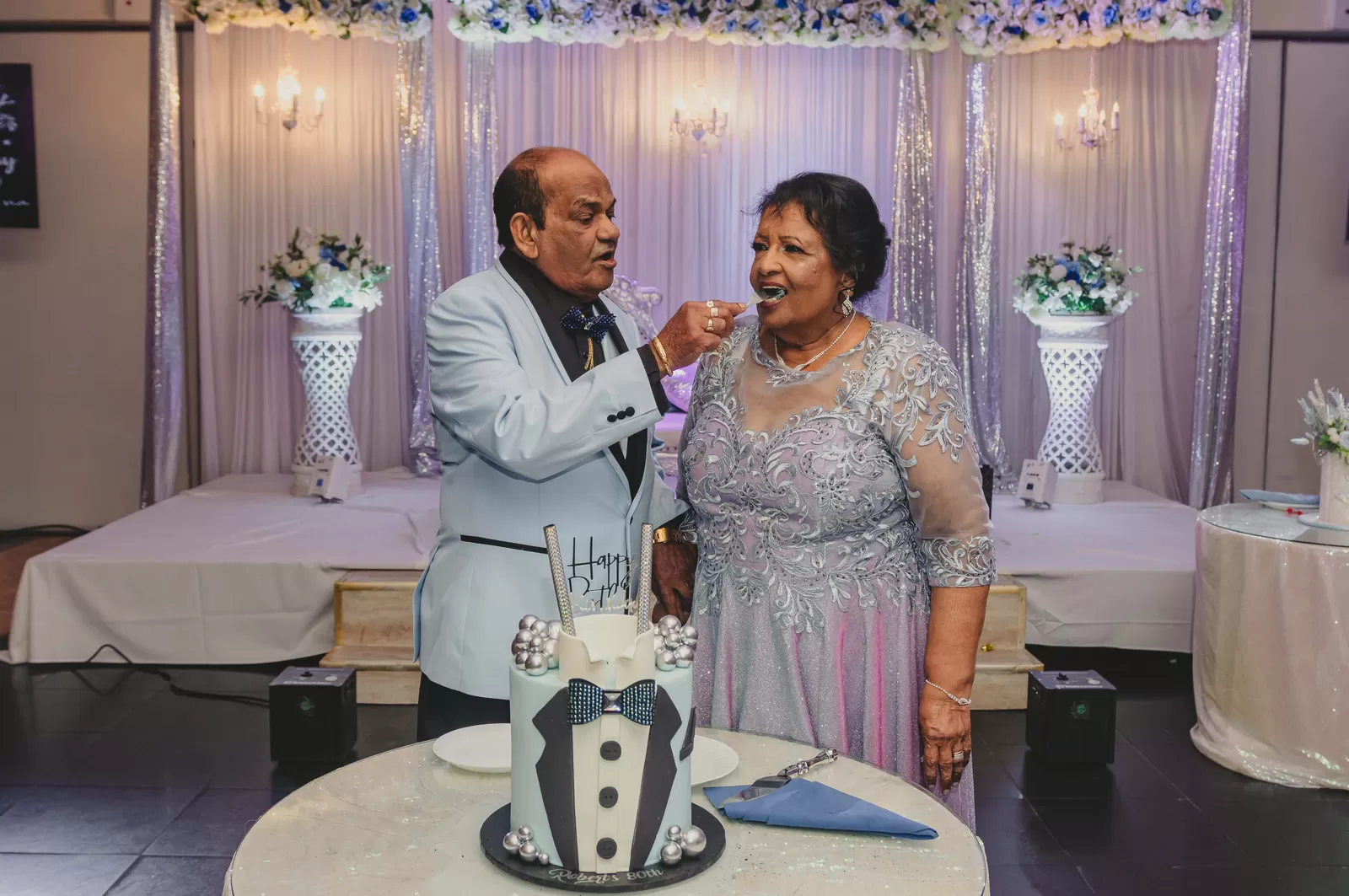 Candid moment from a milestone celebration