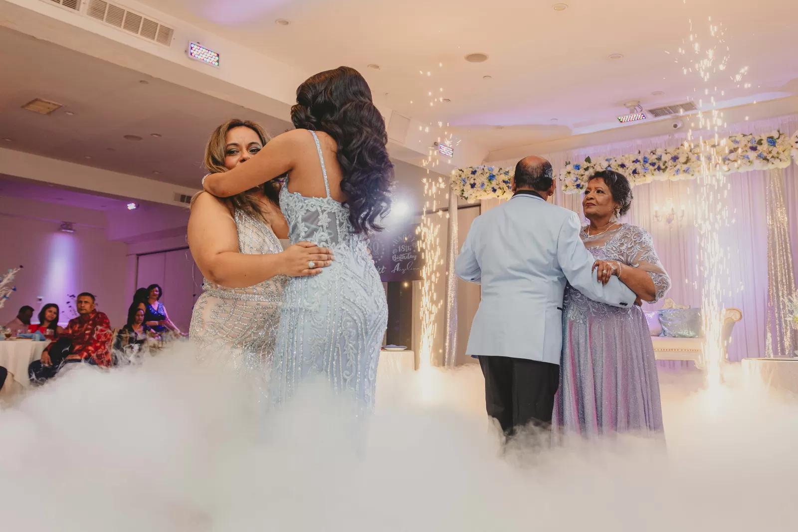 Candid moment from a milestone celebration