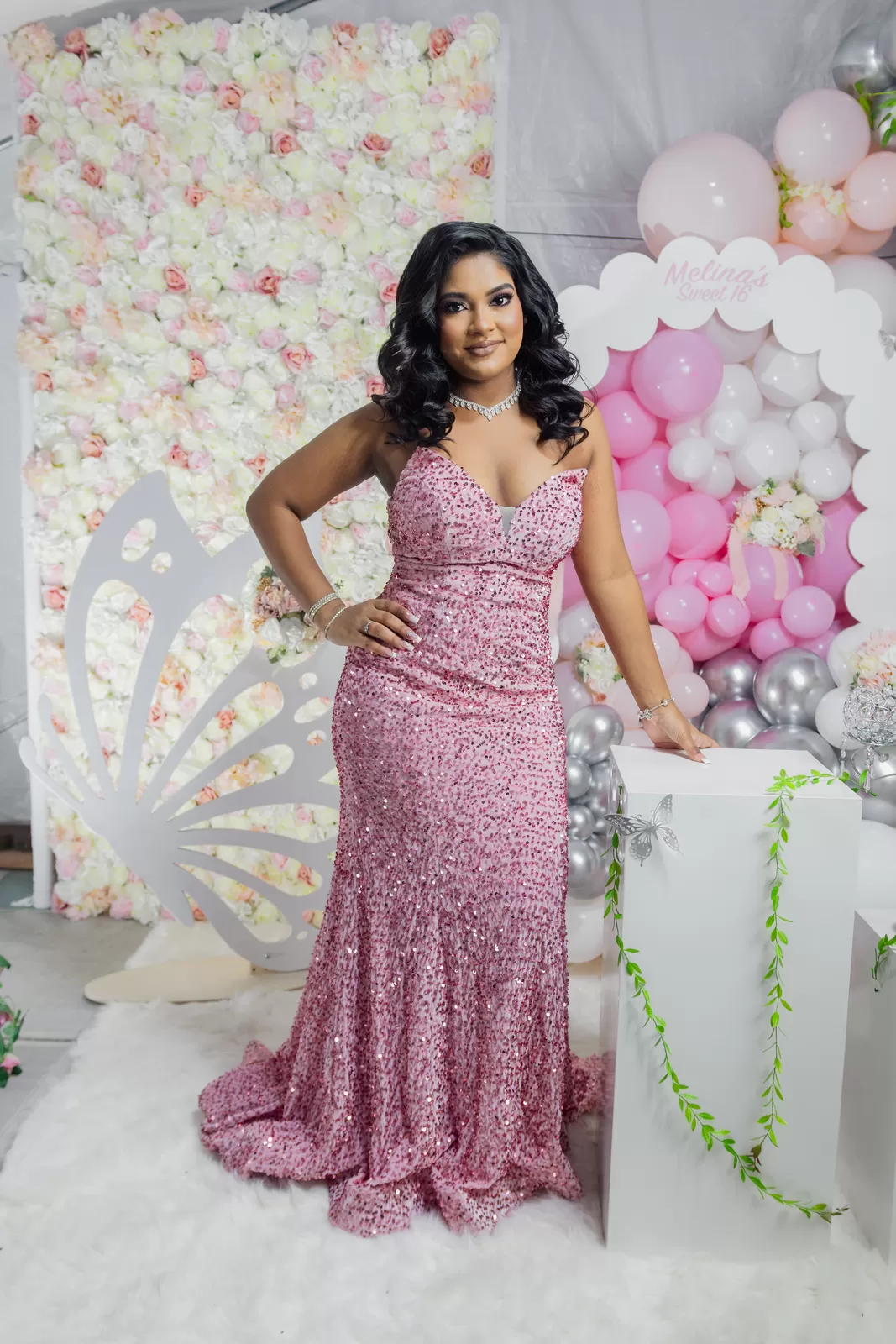 Sweet sixteen portrait and celebration moment