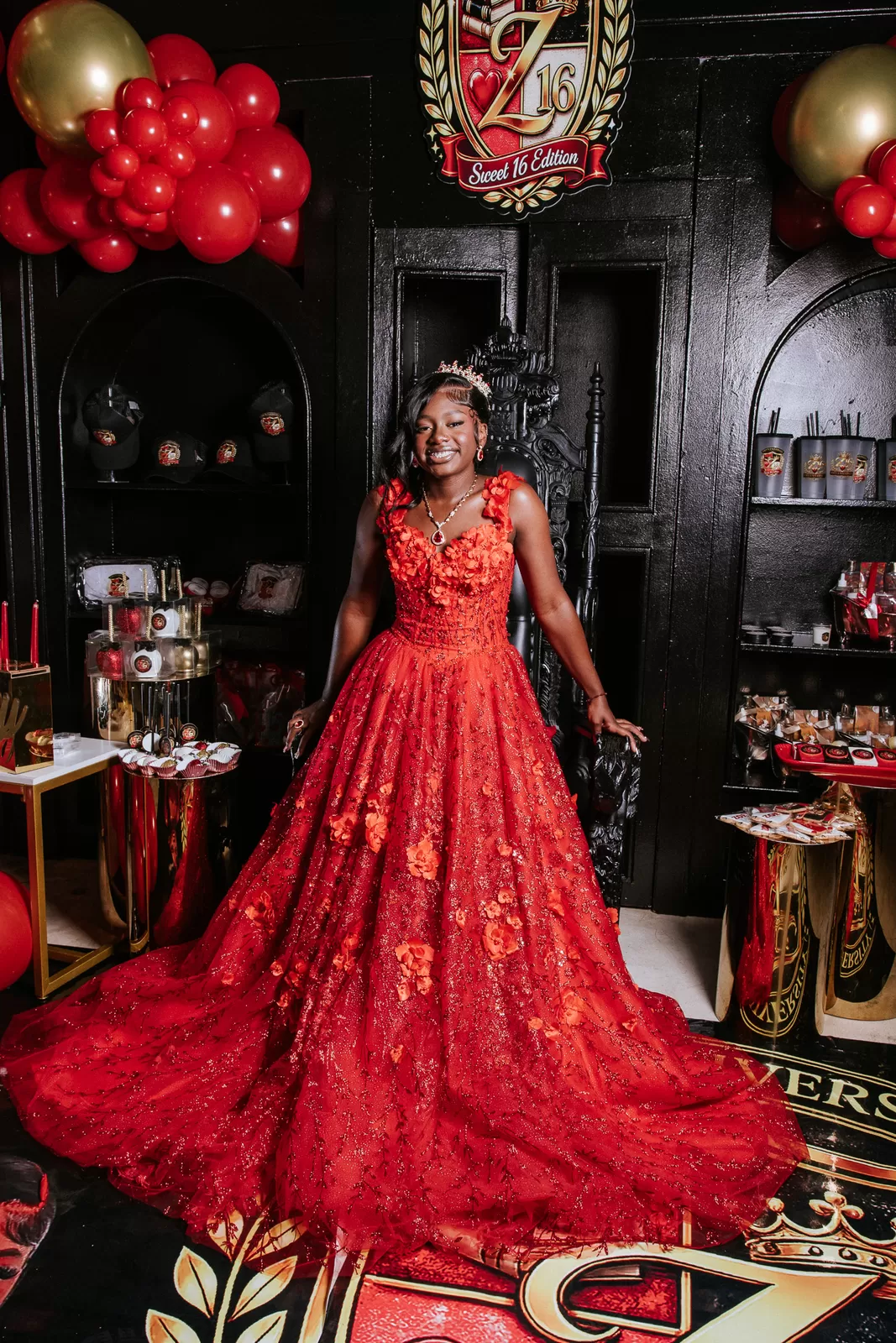 Sweet sixteen portrait and celebration moment
